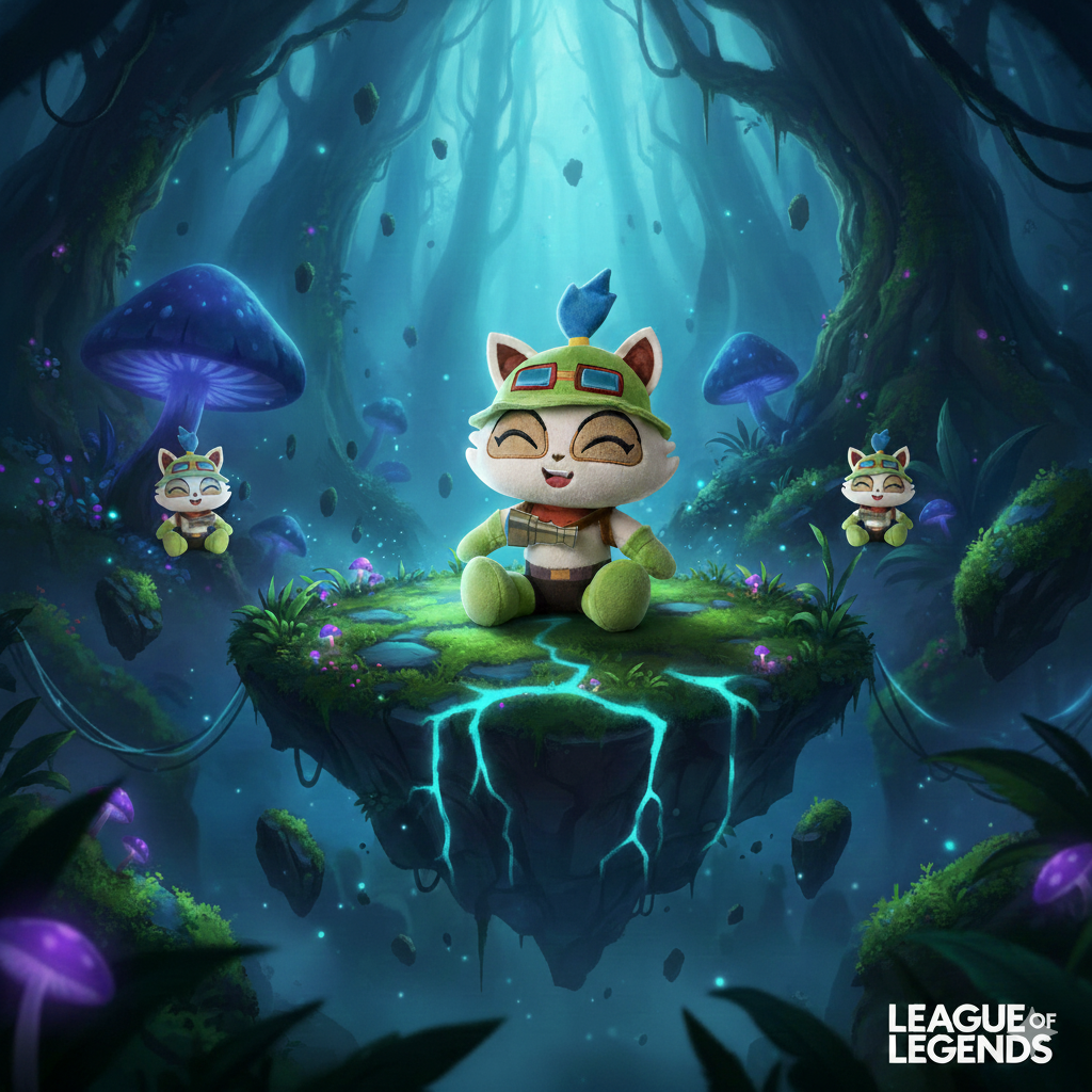 🍄🦊 Peluche Teemo – League of Legends Champions – 24 cm