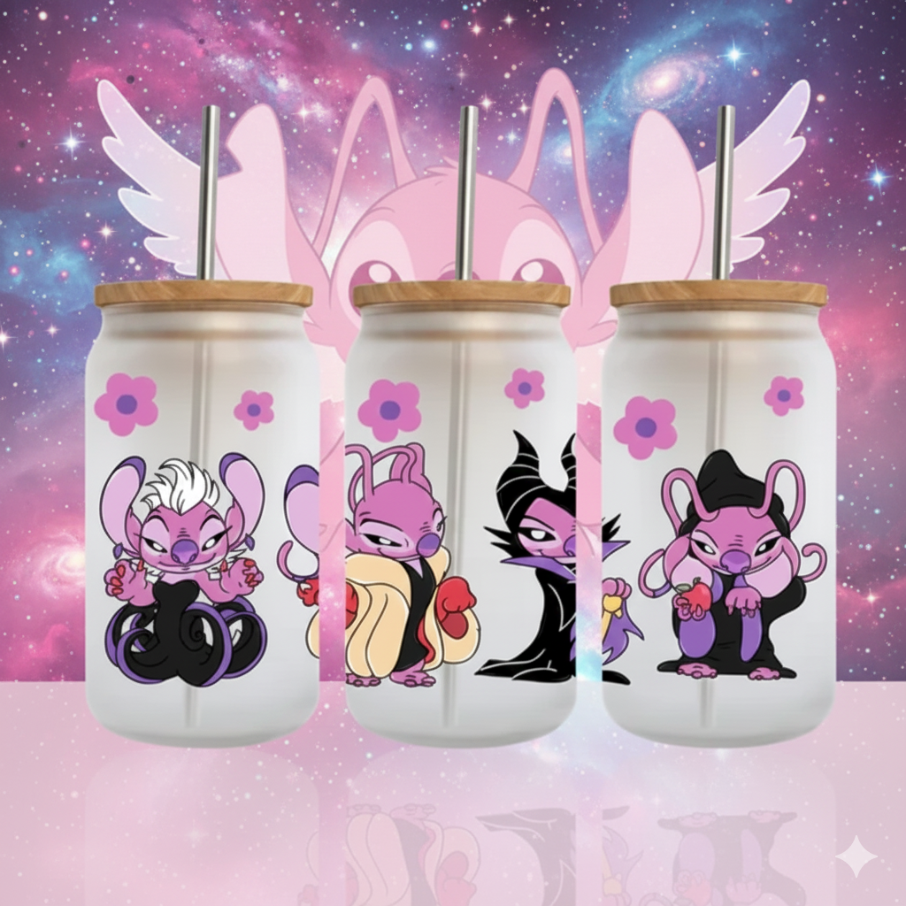🖤✨ Angel Villains – Verre Givré Disney Personnalisable – 470 ml