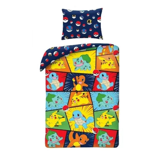 ⚡ Housse de couette Pokémon – 140×200 cm + taie 70×90 cm
