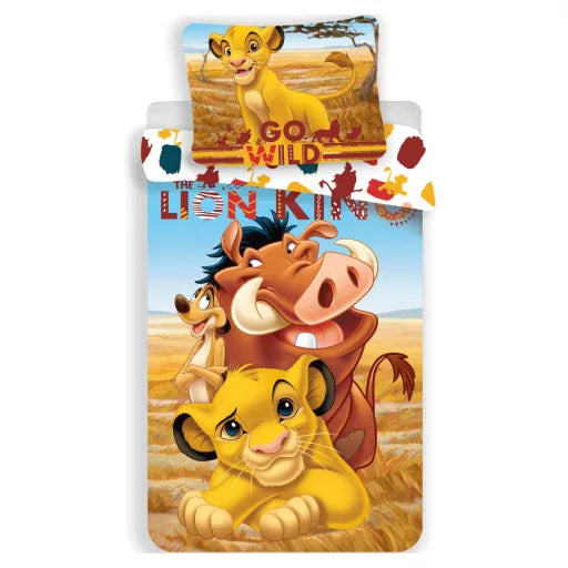 🦁 Parure de lit Disney Le Roi Lion – Pride Lands Trio – 140×200 cm + taie 70×90 cm