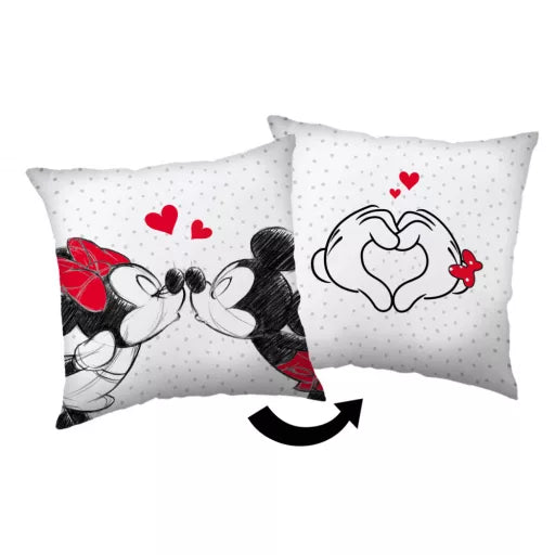 ❤️ Coussin décoratif – Disney Minnie & Mickey Love – 40 × 40 cm