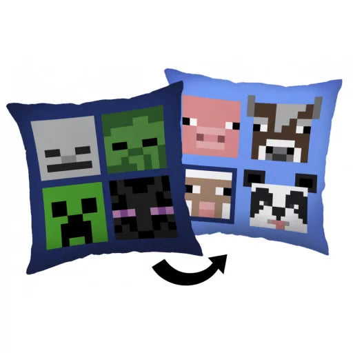 👾 Coussin décoratif – Minecraft Bad Mobs – 40 × 40 cm