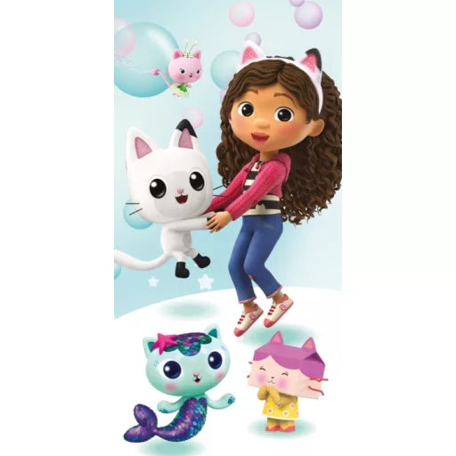 🛁 Serviette de bain Gabby’s Dollhouse – Bubbles