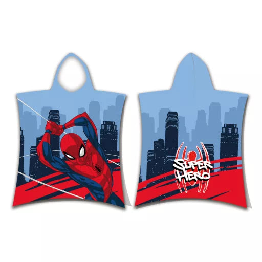 🕸️🦸♂️ Poncho de plage – Spiderman : Hero – 100 % coton – 50 × 115 cm