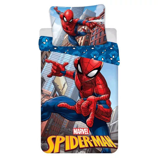 🕸️ Parure de lit Spiderman City Glider – 140×200 cm + taie 70×90 cm