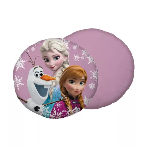 ❄️ Coussin décoratif rose – La Reine des Neiges – Disney – 35 cm