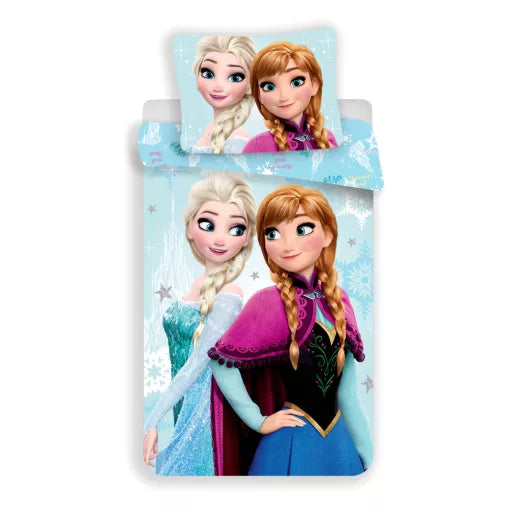 ❄️ Parure de lit Disney La Reine des Neiges Bleu Clair – 140×200 cm + taie 70×90 cm