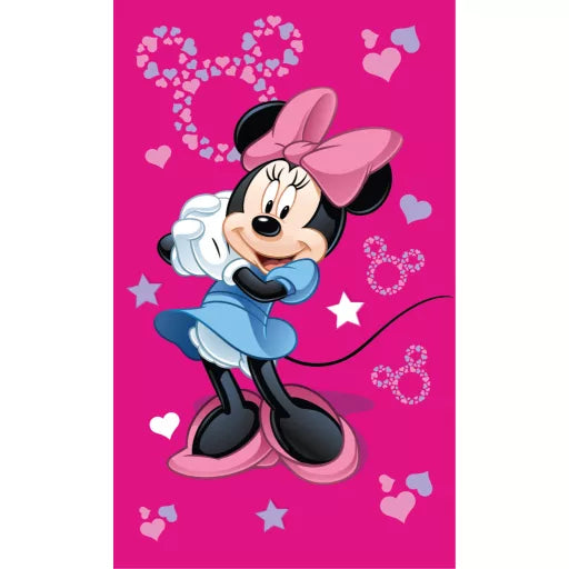 🎀 Serviette Disney Minnie Pink – 30x50 cm