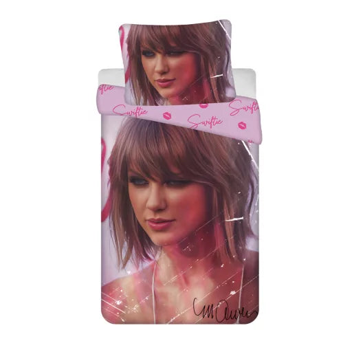 🎤 Parure de lit Taylor Swift Swiftie – 140×200 cm + taie 70×90 cm