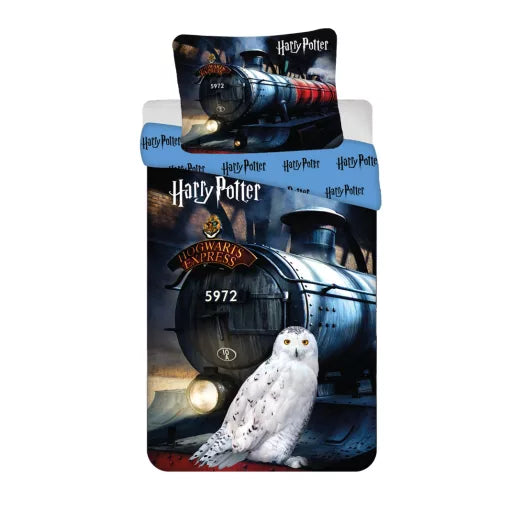 🚂✨ Housse de couette Harry Potter Poudlard Express – 140 × 200 cm + Taie 70 × 90 cm