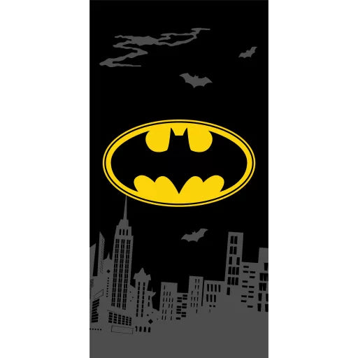 🦇✨ Serviette de bain/plage Batman The Emblem – 70 × 140 cm