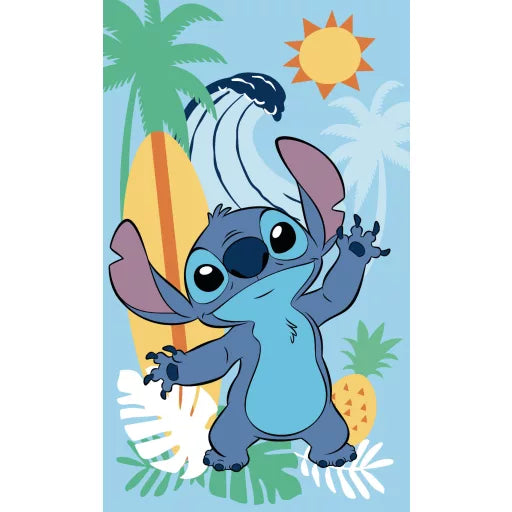 🍍 Serviette Disney Lilo et Stitch – Le Chien Star Ananas – 30x50 cm