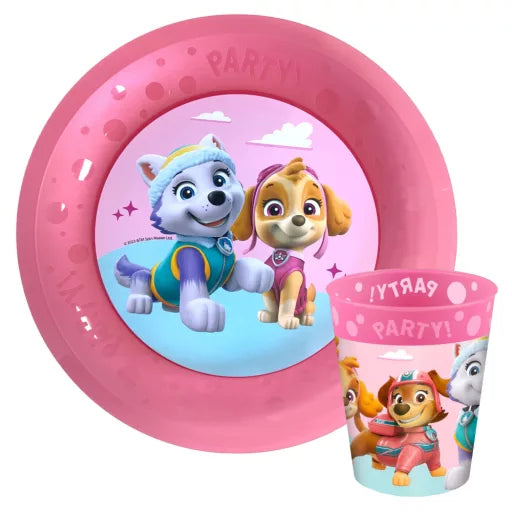 🐾 Ensemble microplastique premium Paw Patrol Skye & Everest – Tasse 250 ml