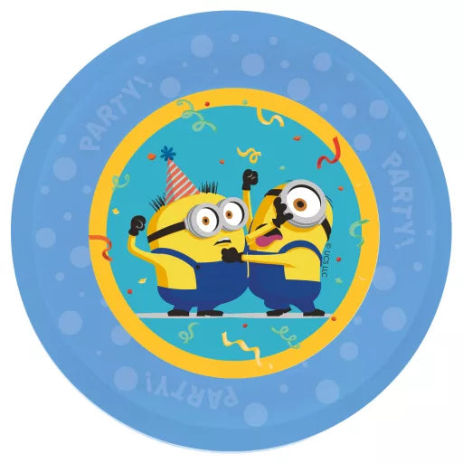🍌 Lot de 2 assiettes plates Minions – 21 cm