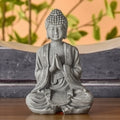 🌿✨ Statuette Bouddha Grise en Méditation
