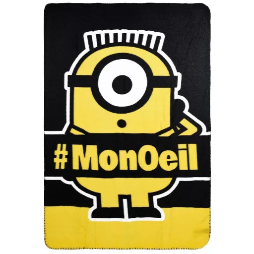 🍌 Couverture polaire – Minions Monœil – 100 x 150 cm