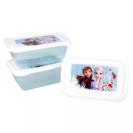 ❄️ Set de boîtes alimentaires Disney Frozen – Bleu (3 pièces)