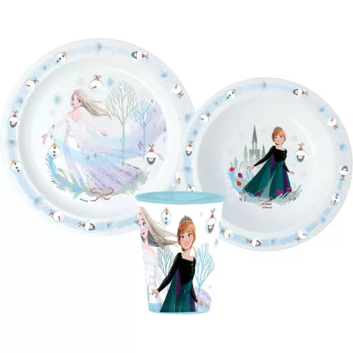 🎄❄️ Service de table de Noël Disney Frozen Royally Cool – Ensemble en micro-plastique (tasse 260 ml) 👑