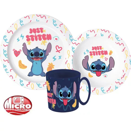 🌴 Service de table Disney Lilo & Stitch Palms – Micro-ensemble en plastique (tasse 350 ml) 🐾