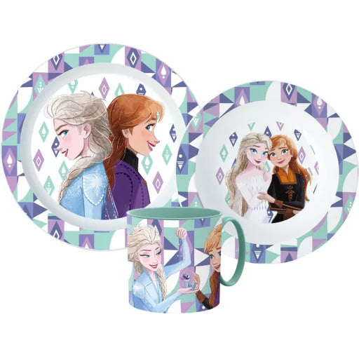 ❄️ Coffret vaisselle Disney Frozen Ice Magic – Microplastique (mug 265 ml) ✨
