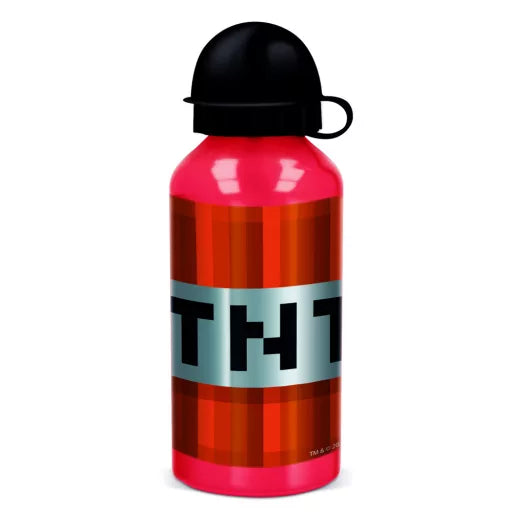 💣 Bouteille Minecraft TNT en aluminium avec bouchon – 400 ml