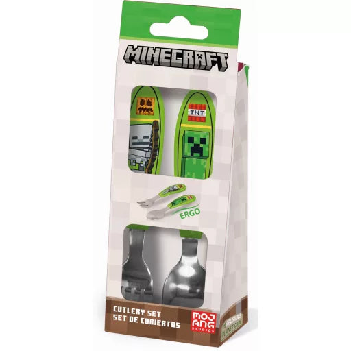 ⛏️ Ensemble de couverts ergonomiques – Minecraft Core – 2 pièces