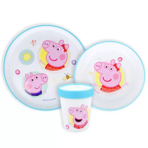 🐷 Service de table antidérapant Peppa Pig Core – Microplastique (tasse 260 ml)