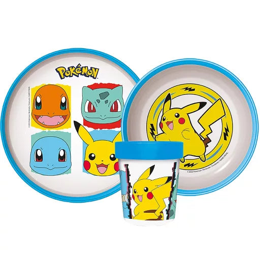 ⚡ Service de table antidérapant Pokémon Core – Microplastique (tasse 260 ml)