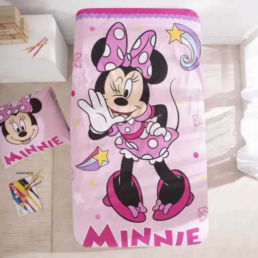 💖 Parure de lit Disney Minnie Lovely – 140×200 cm + taie 65×65 cm