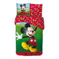 🌿🐭 Drap‑housse Disney Mickey – Garden – 140 × 200 cm + Taie 65 × 65 cm