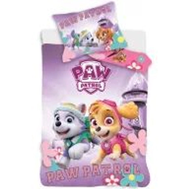 🌸🐾 Parure de lit enfant Paw Patrol – Stella & Everest Purple✨