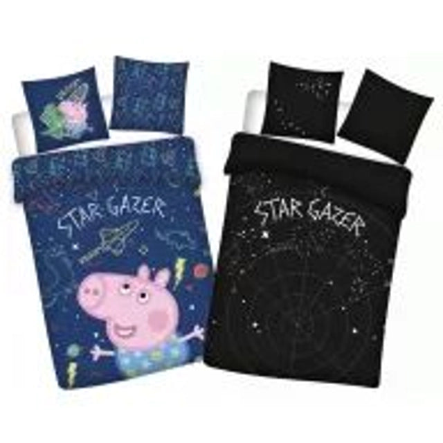🌟 Parure de lit Peppa Pig Star-Gazer phosphorescente ✨🐷