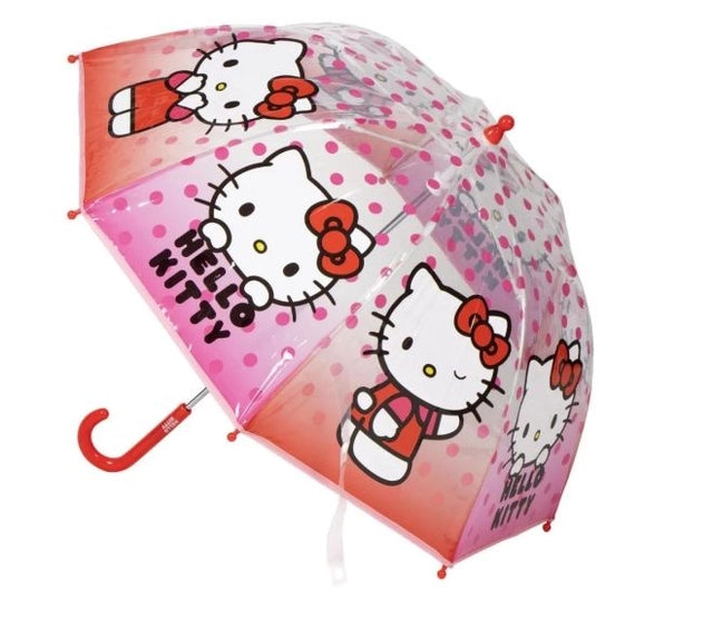 Parapluie Transparent Hello Kitty Dots – Ø71 cm de Tendresse pour Petites Coquettes ☔✨