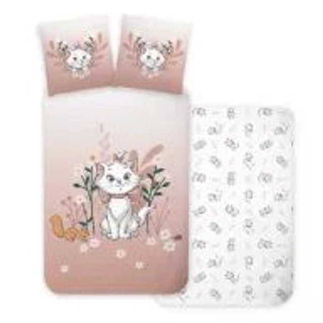 🐱✨ Parure de lit enfant Disney Marie – Ombre 🛏️💖