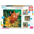 🧩✨ Puzzle Progressif Disney – Dumbo, Bambi, Le Roi Lion & Le Livre de la Jungle 12 – 16 – 20 – 25 pièces