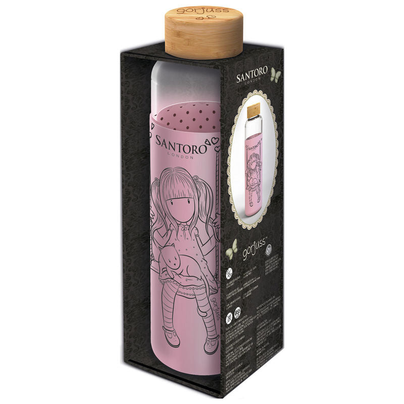 🎀🧴 Bouteille Gorjuss – Verre & Silicone – 585 ml
