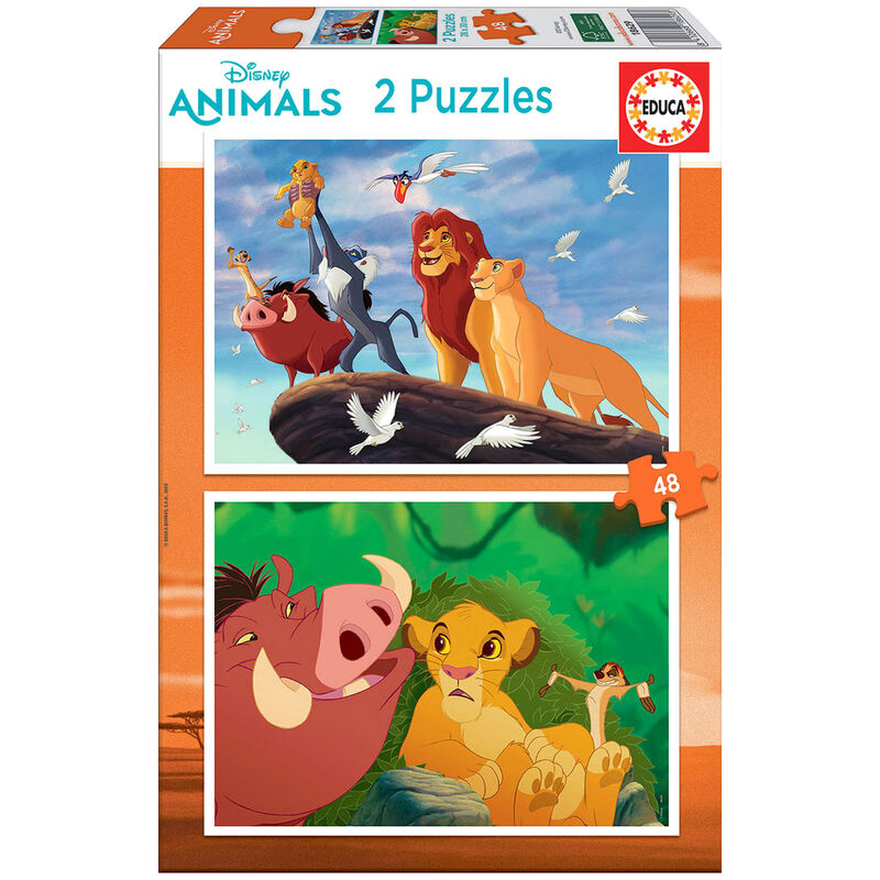 🦁🌅 Puzzle Le Roi Lion – Disney – 2 × 48 pièces