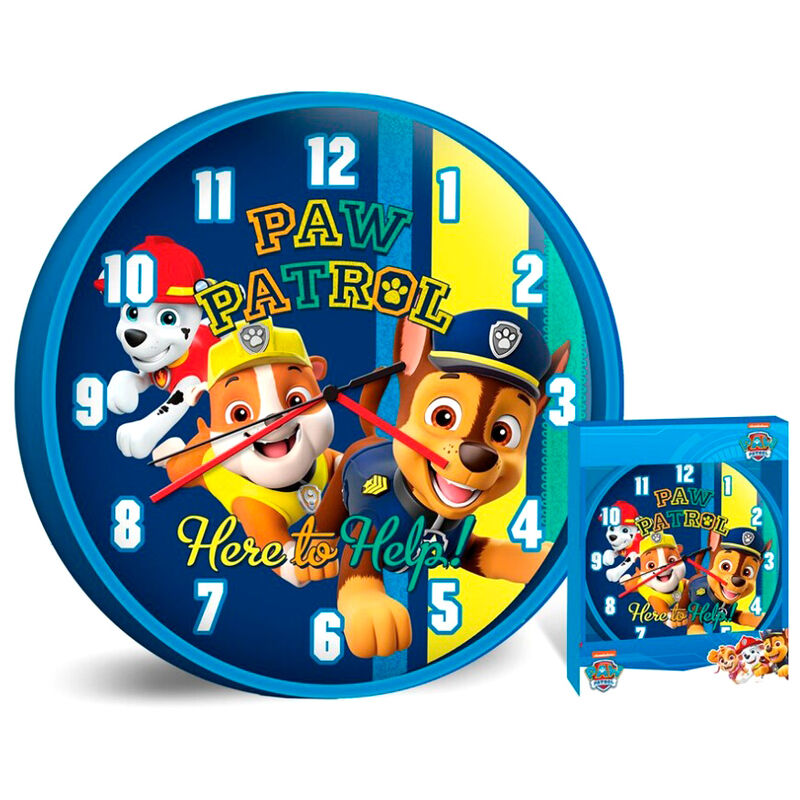 🐾🕒 Horloge Murale Pat' Patrouille – 25 cm