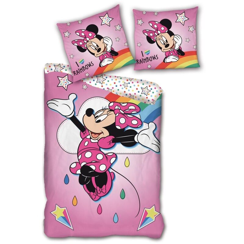 🎀✨ Housse de couette Minnie Disney en microfibre – 140 × 200 cm