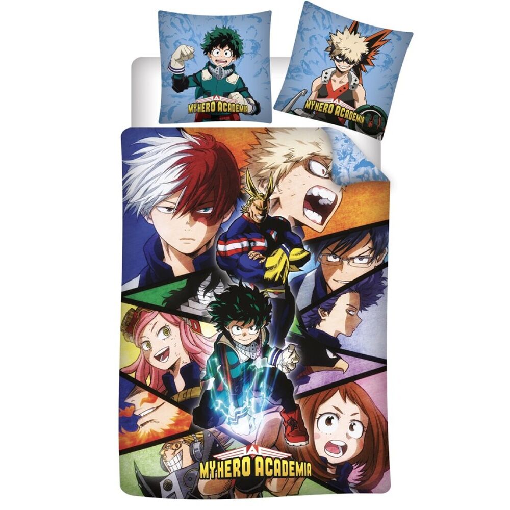 🦸♂️🔥 Housse de couette My Hero Academia en microfibre – 140 × 200 cm