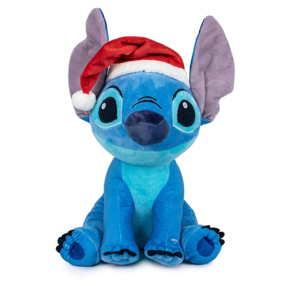 🎄 Peluche de Noël Stitch – Disney doux son 26 cm 💙
