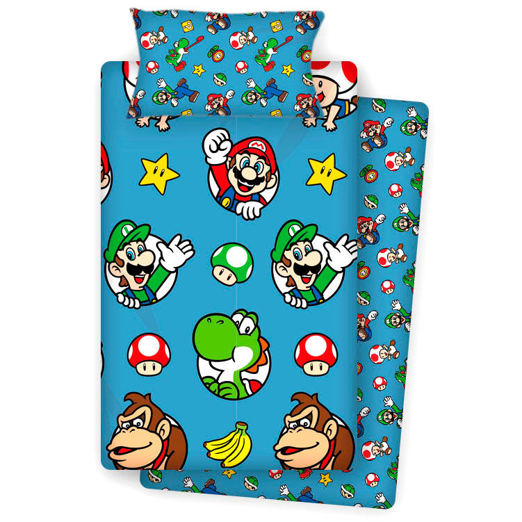 🍄⭐ Ensemble de draps Super Mario Bros – 160 × 260 cm