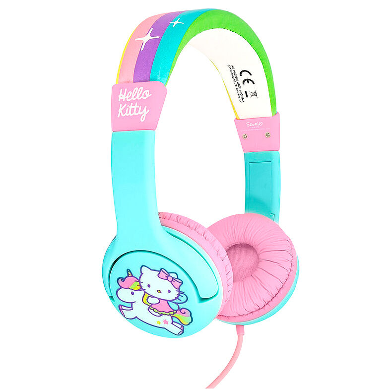 🎧🦄 Casque audio filaire – Hello Kitty Licorne