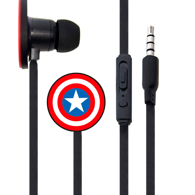 🎧🛡️ Casque audio filaire – Captain America Marvel
