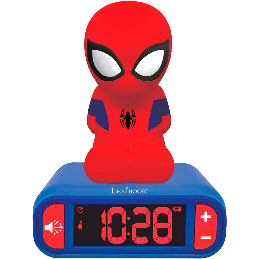 🕷️⏰ Réveil numérique 3D veilleuse – Spiderman Marvel