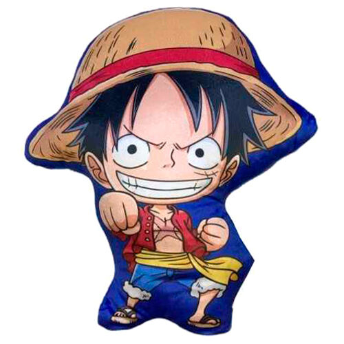 🏴☠️👒 Coussin 3D Monkey D. Luffy ☠️👒 – One Piece – 35 cm