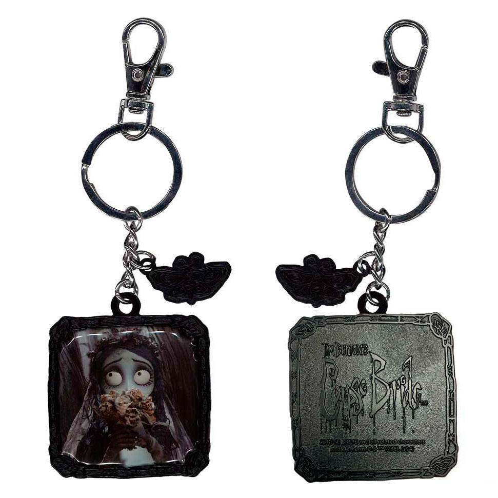 🌸🖤🔑 Porte-clés Fleur – La Mariée Cadavre