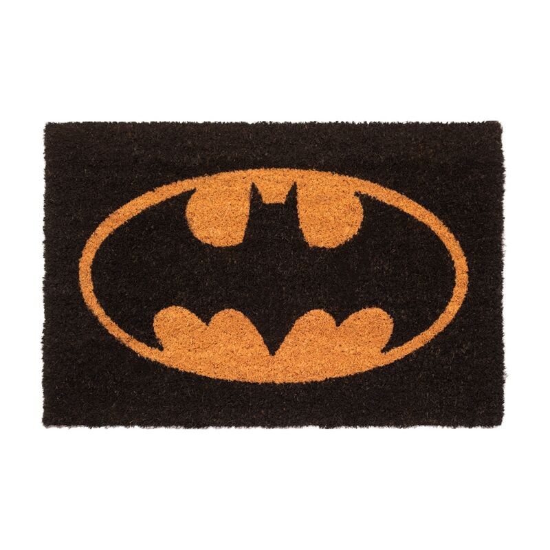 🦇🖤 Tapis de porte Batman – Logo DC Comics – 40 × 60 cm