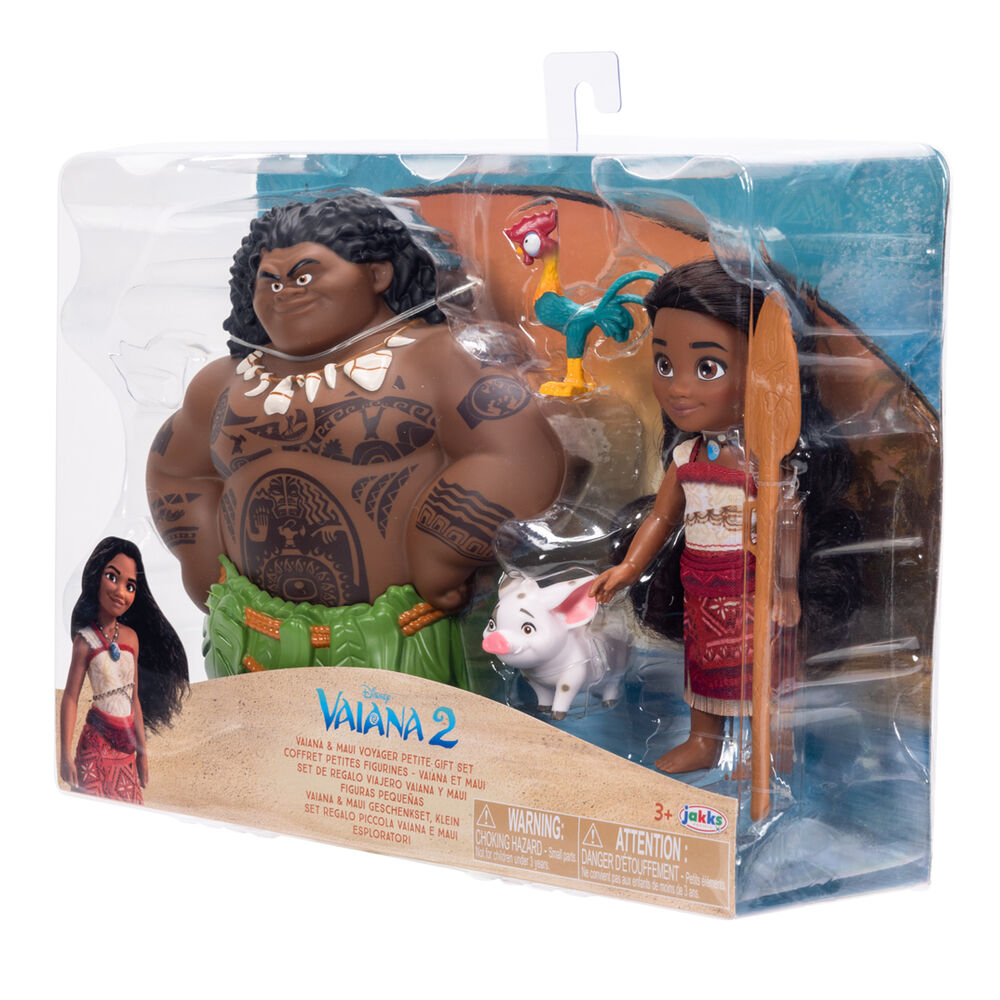 🌊 Disney Vaiana Moana 2 – Duo de Poupées Vaiana & Maui 15 cm