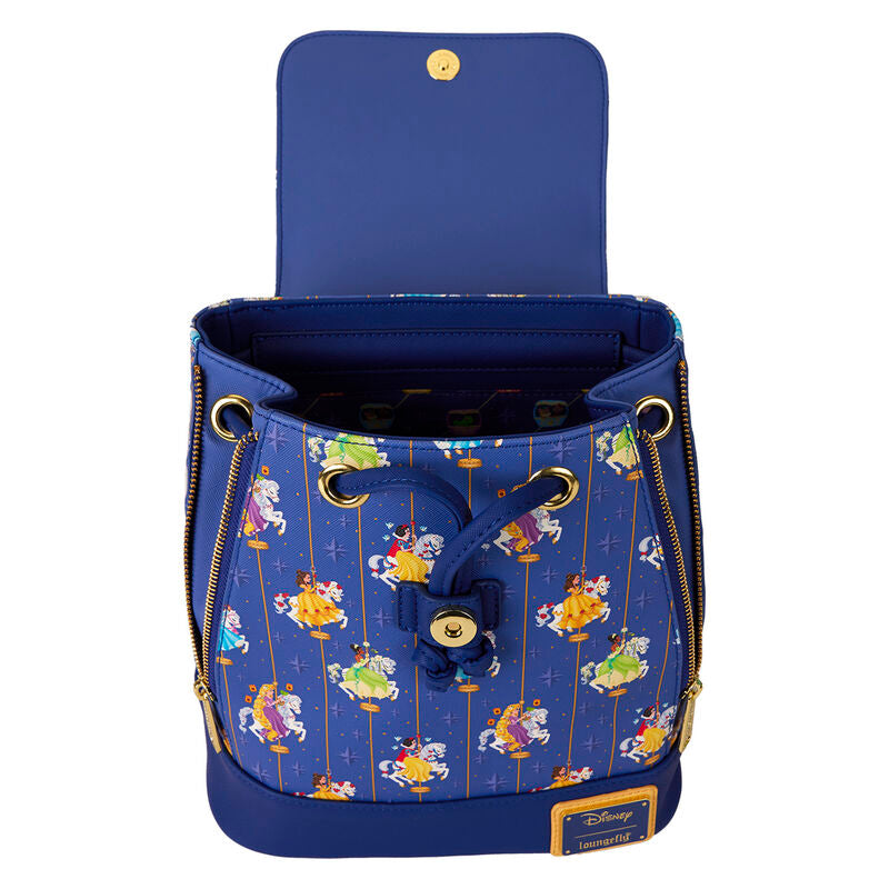 👑 Loungefly Disney – Sac à Dos Princess Carrousel 26 cm